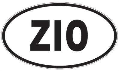 ZIO - 3 Letter Initials Oval Sticker