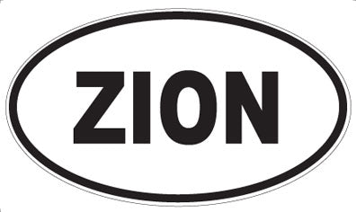 ZION - Oval Sticker