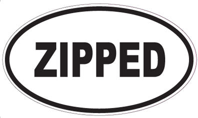 ZIPPED - Oval Sticker