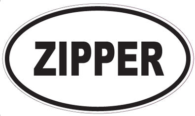 ZIPPER - Oval Sticker