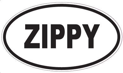 ZIPPY - Oval Sticker