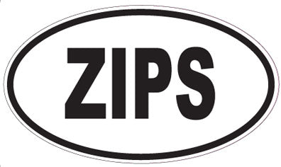 ZIPS - Oval Sticker