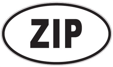 ZIP - 3 Letter Initials Oval Magnet