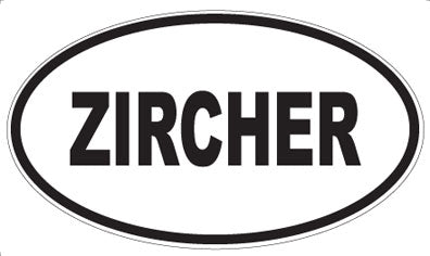 ZIRCHER - Oval Sticker