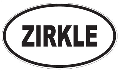 ZIRKLE - Oval Sticker