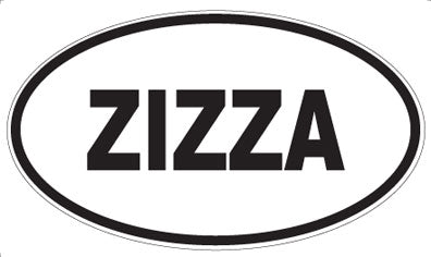 ZIZZA - Oval Sticker