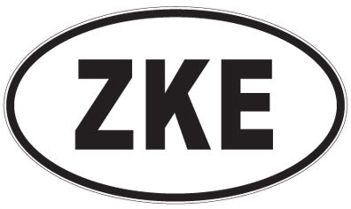 ZKE - 3 Letter Initials Oval Magnet