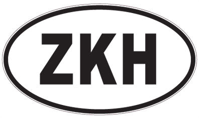 ZKH - 3 Letter Initials Oval Magnet