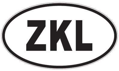ZKL - 3 Letter Initials Oval Magnet