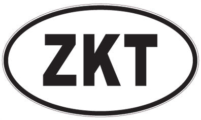 ZKT - 3 Letter Initials Oval Magnet