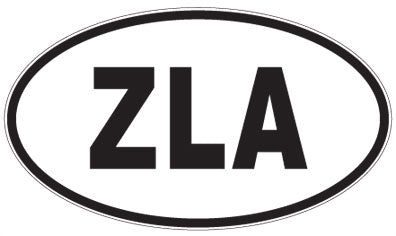 ZLA - 3 Letter Initials Oval Magnet
