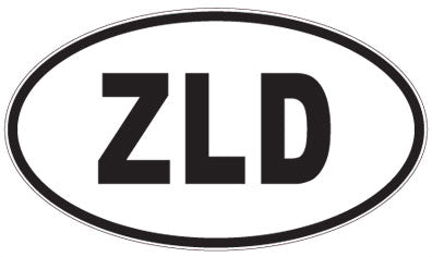 ZLD - 3 Letter Initials Oval Sticker