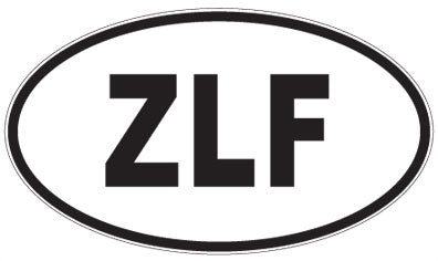 ZLF - 3 Letter Initials Oval Sticker