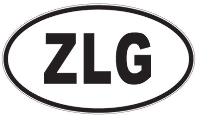 ZLG - 3 Letter Initials Oval Magnet