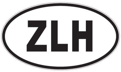 ZLH - 3 Letter Initials Oval Magnet