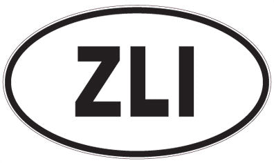 ZLI - 3 Letter Initials Oval Magnet