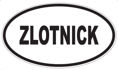 ZLOTNICK - Oval Sticker