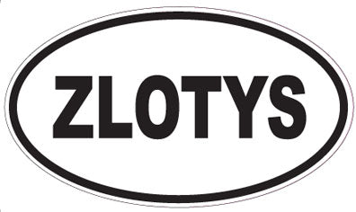 ZLOTYS - Oval Sticker