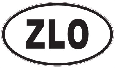 ZLO - 3 Letter Initials Oval Magnet