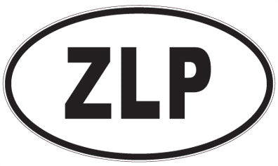 ZLP - 3 Letter Initials Oval Magnet