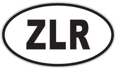 ZLR - 3 Letter Initials Oval Magnet