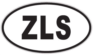 ZLS - 3 Letter Initials Oval Sticker