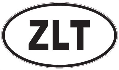 ZLT - 3 Letter Initials Oval Sticker