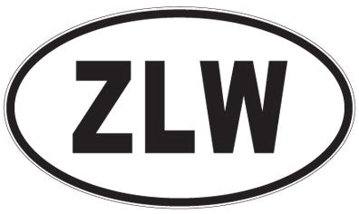 ZLW - 3 Letter Initials Oval Magnet