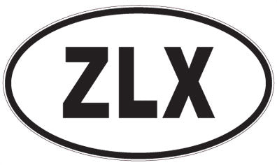 ZLX - 3 Letter Initials Oval Magnet