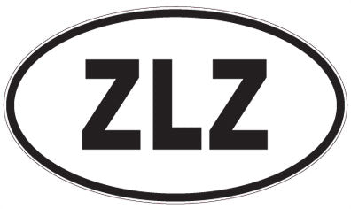 ZLZ - 3 Letter Initials Oval Magnet