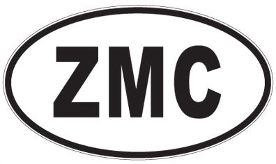 ZMC - 3 Letter Initials Oval Magnet