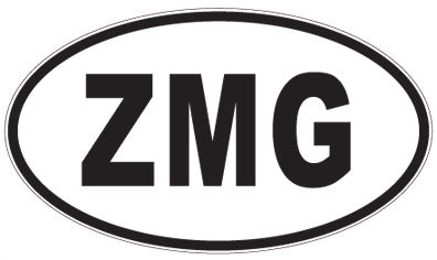 ZMG - 3 Letter Initials Oval Magnet