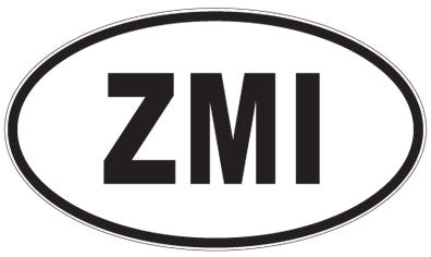 ZMI - 3 Letter Initials Oval Magnet