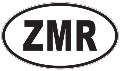 ZMR - 3 Letter Initials Oval Magnet