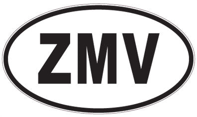ZMV - 3 Letter Initials Oval Magnet