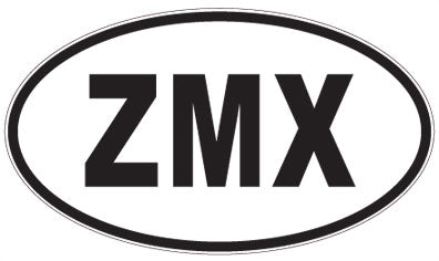 ZMX - 3 Letter Initials Oval Magnet