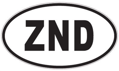 ZND - 3 Letter Initials Oval Magnet