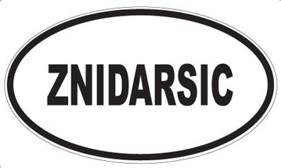 ZNIDARSIC - Oval Sticker