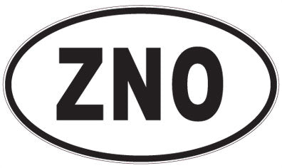 ZNO - 3 Letter Initials Oval Sticker