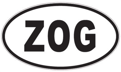 ZOG - 3 Letter Initials Oval Sticker