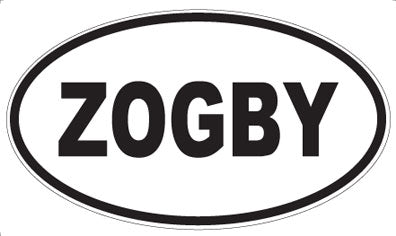 ZOGBY - Oval Sticker