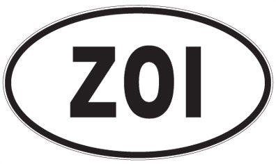 ZOI - 3 Letter Initials Oval Magnet