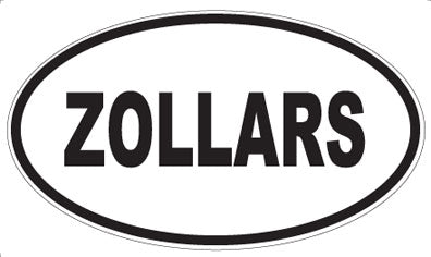 ZOLLARS - Oval Sticker