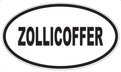 ZOLLICOFFER - Oval Sticker