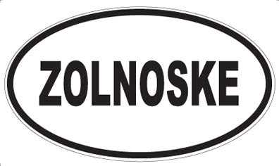 ZOLNOSKE - Oval Sticker