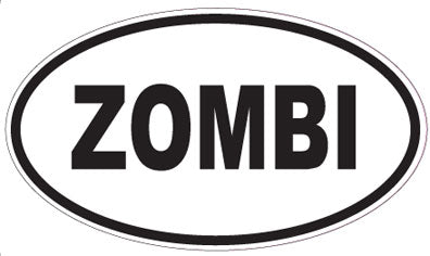 ZOMBI - Oval Sticker
