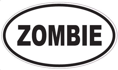 ZOMBIE - Oval Sticker