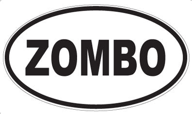 ZOMBO - Oval Sticker