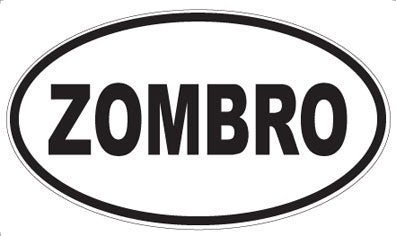 ZOMBRO - Oval Sticker
