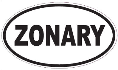 ZONARY - Oval Sticker